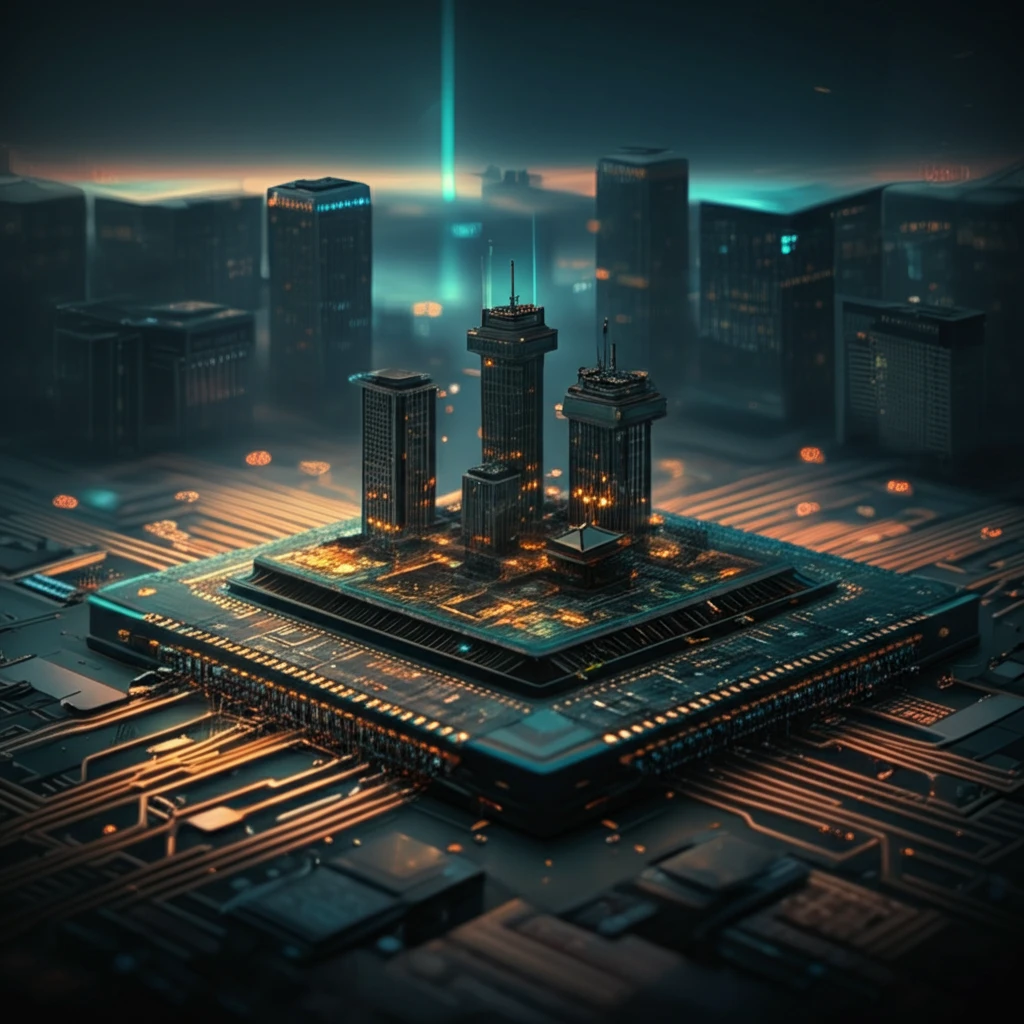 Surreal illustration of Korean Nanotechnology