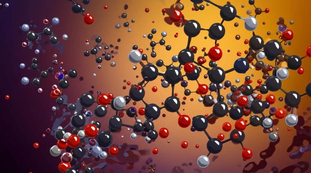 Molecular rearrangement under heat.