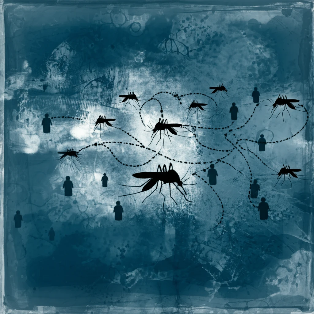 Global communication network symbolizing information flow during the Zika health crisis