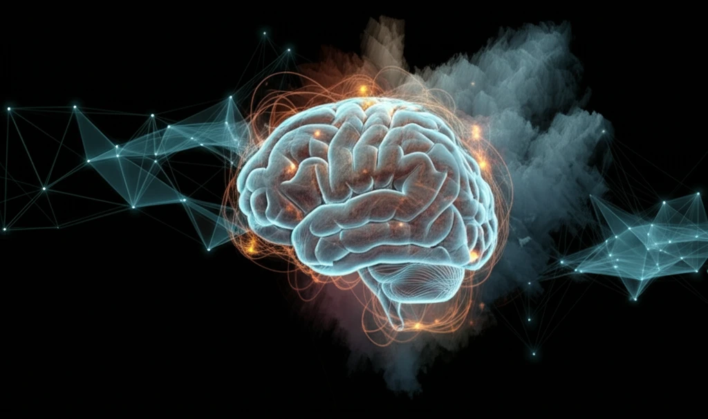 Interconnected nodes representing research, mentorship, and data, symbolizing scientific progress.
