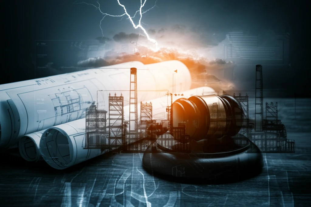 Symbolic image representing job security, law, and the modern economy.