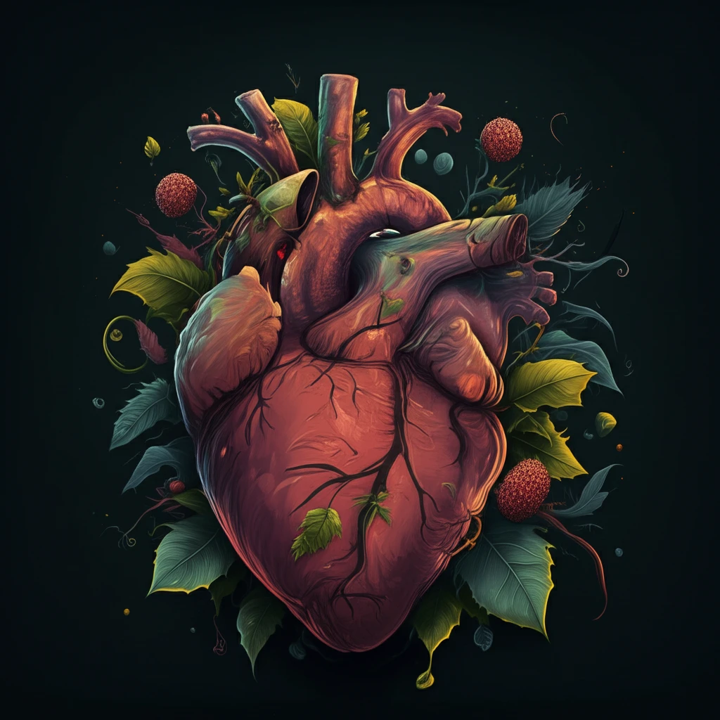 Heart with Leaves and Berries, symbolizing LopiGLIK's natural composition.
