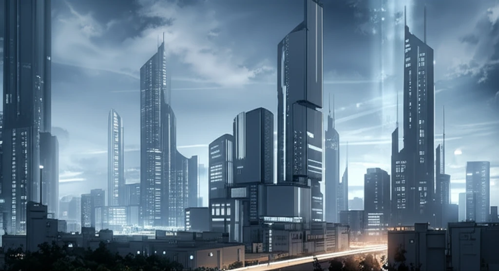 Futuristic cityscape built with HPBO polymers