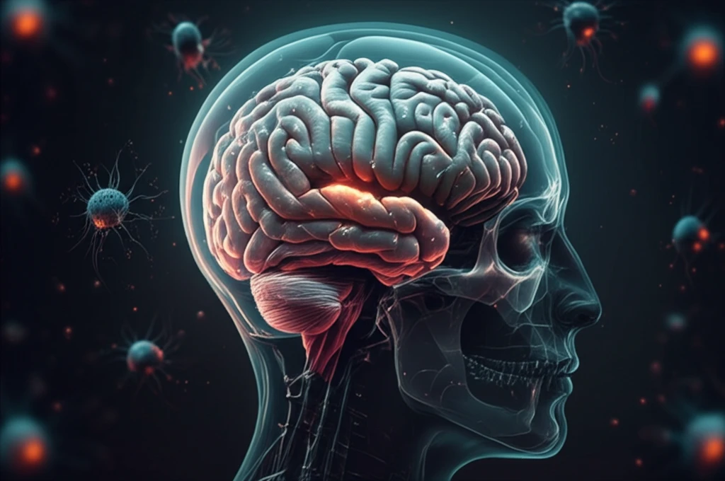 Protective bubble around the brain with molecules of rosiglitazone and healthy astrocytes