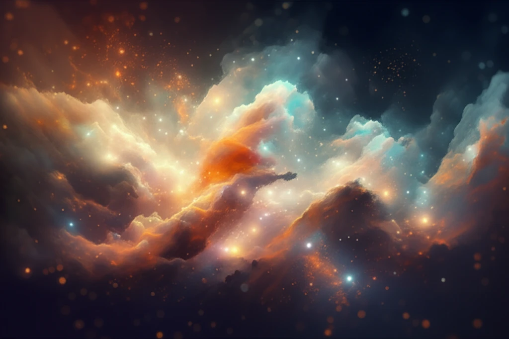 A vibrant gas cloud with embedded star formation shows the chaotic, yet structured nature of supersonic turbulence.