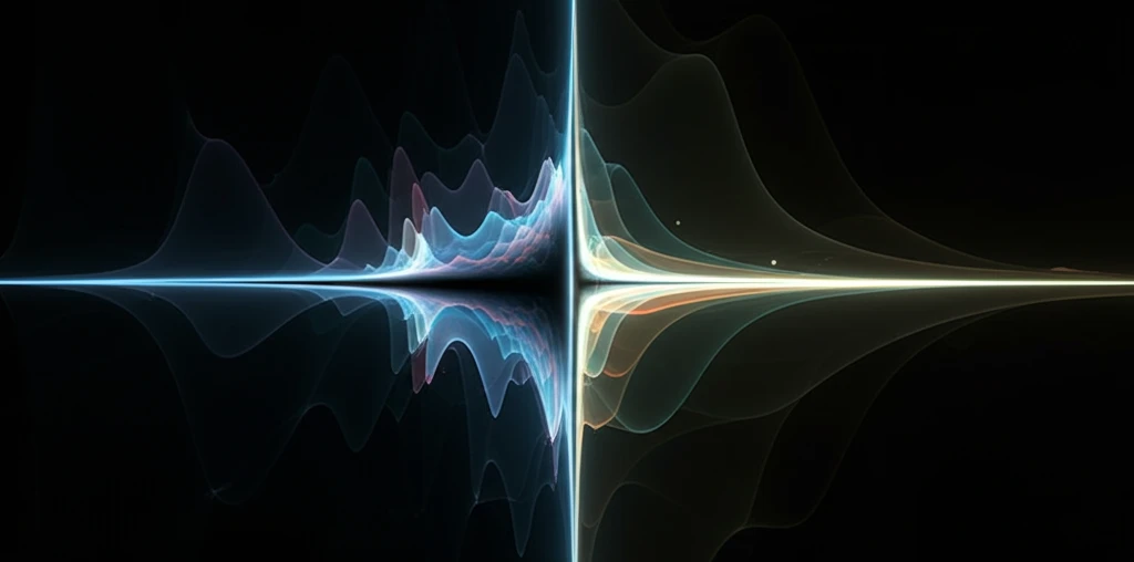 Surreal illustration of a dark soliton interacting with a Bose-Einstein condensate.