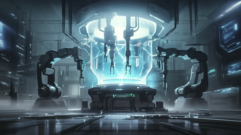 Automated laboratory with advanced robotic safety features.