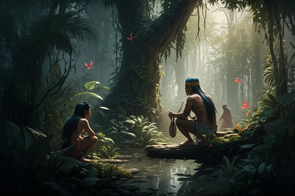A vibrant Amazonian garden, a testament to indigenous horticultural practices.