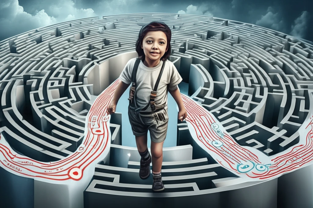 Interconnected pathways leading to a healthy child, symbolizing care coordination.