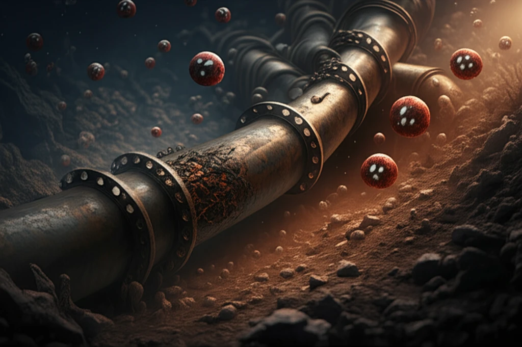 Chloride ions corroding buried steel pipelines