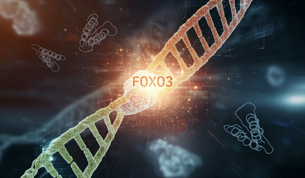 DNA and FOXO3 protein representing cancer treatment research