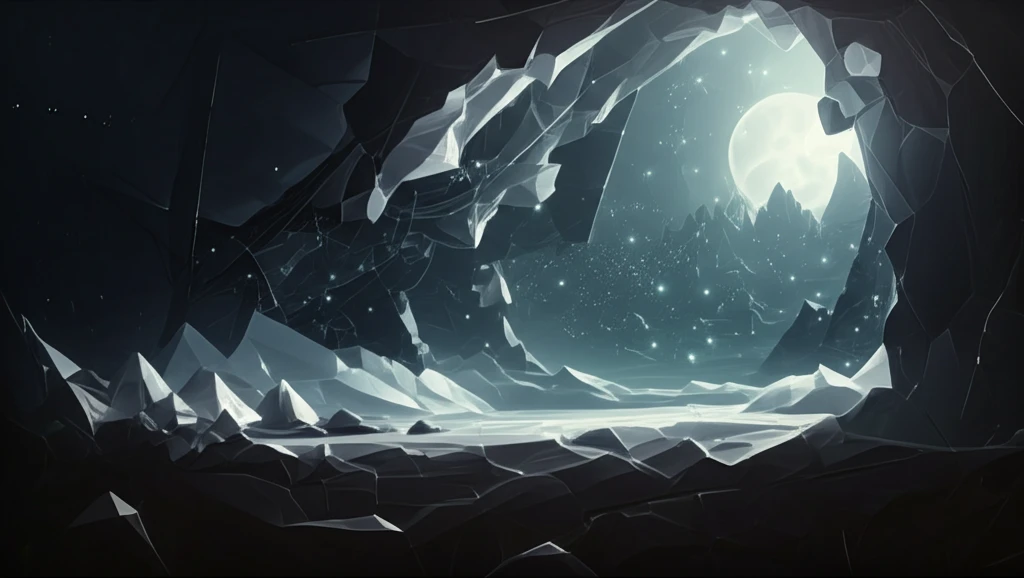 Futuristic landscape powered by platinum crystals within a geode, symbolizing PGE's role in technology.