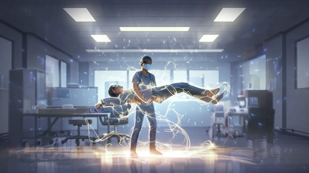Healthcare worker safely lifting patient.