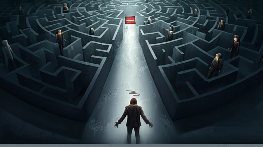 A person trapped in a welfare maze