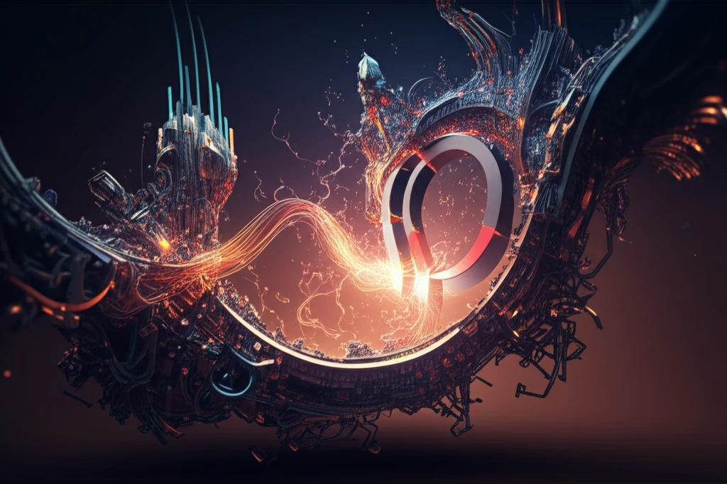 Surreal illustration of flexible electronics with magnetoelectric interactions
