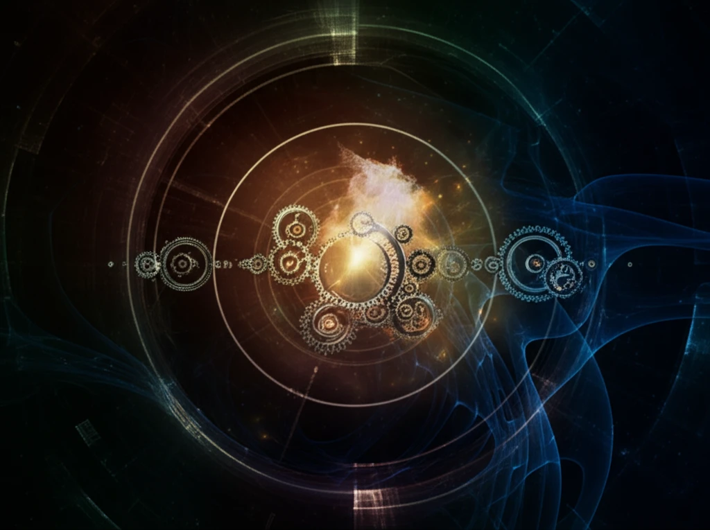 Interconnected gears and cycles representing hierarchical heteroclinic networks.