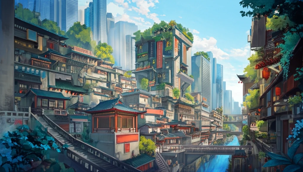 Xiasha Village: A blend of traditional and modern architecture, showcasing urban regeneration.