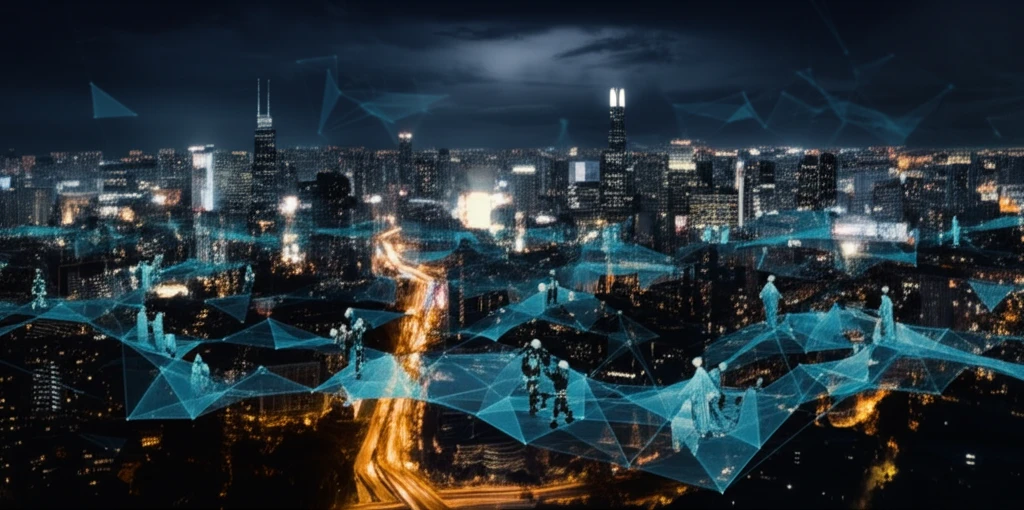 A city protected by the IMPRESS platform's disaster response system.