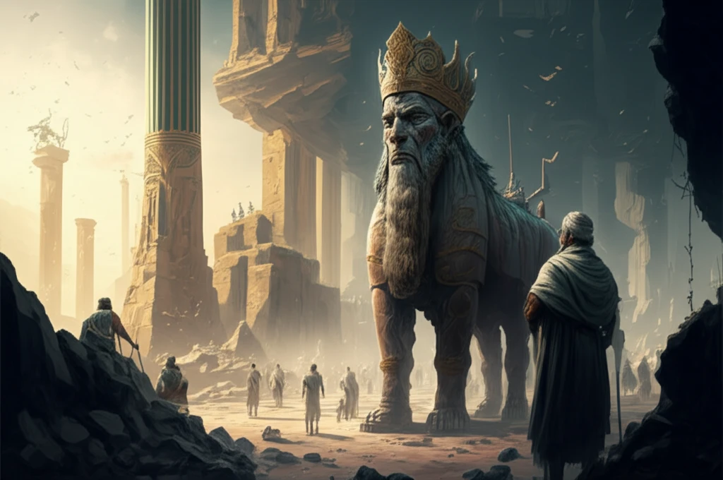 Cyrus the Great overseeing Persepolis construction.