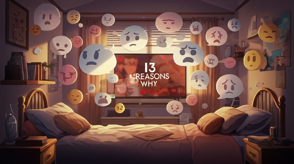 Surreal illustration of teen bedroom scene depicting mental health awareness