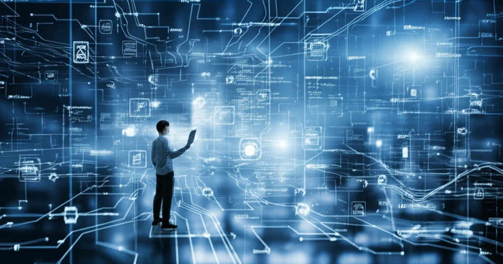 Surreal illustration of software testing landscape.