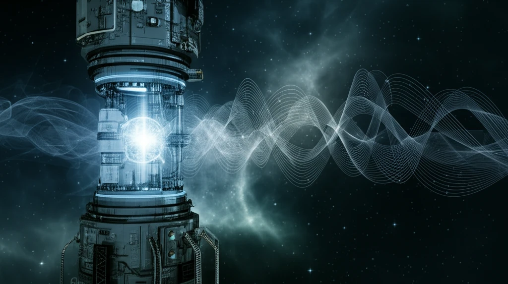Futuristic magnetometer calibration device in space.