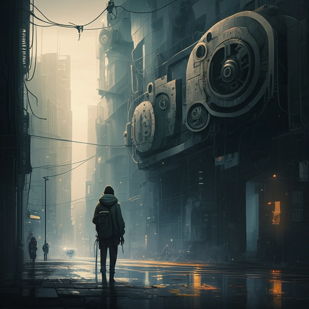 Futuristic cityscape with integrated sealing mechanisms.