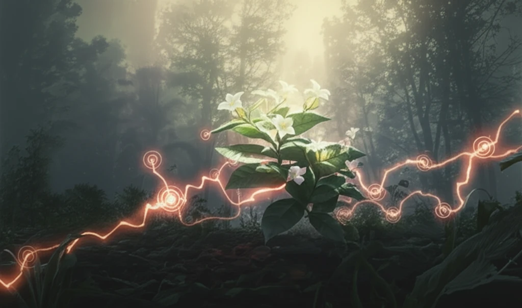 Tabernaemontana catharinensis surreal digital illustration