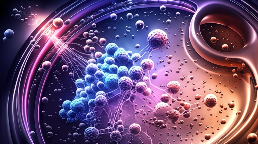 Nanoparticle formation under electron microscope.