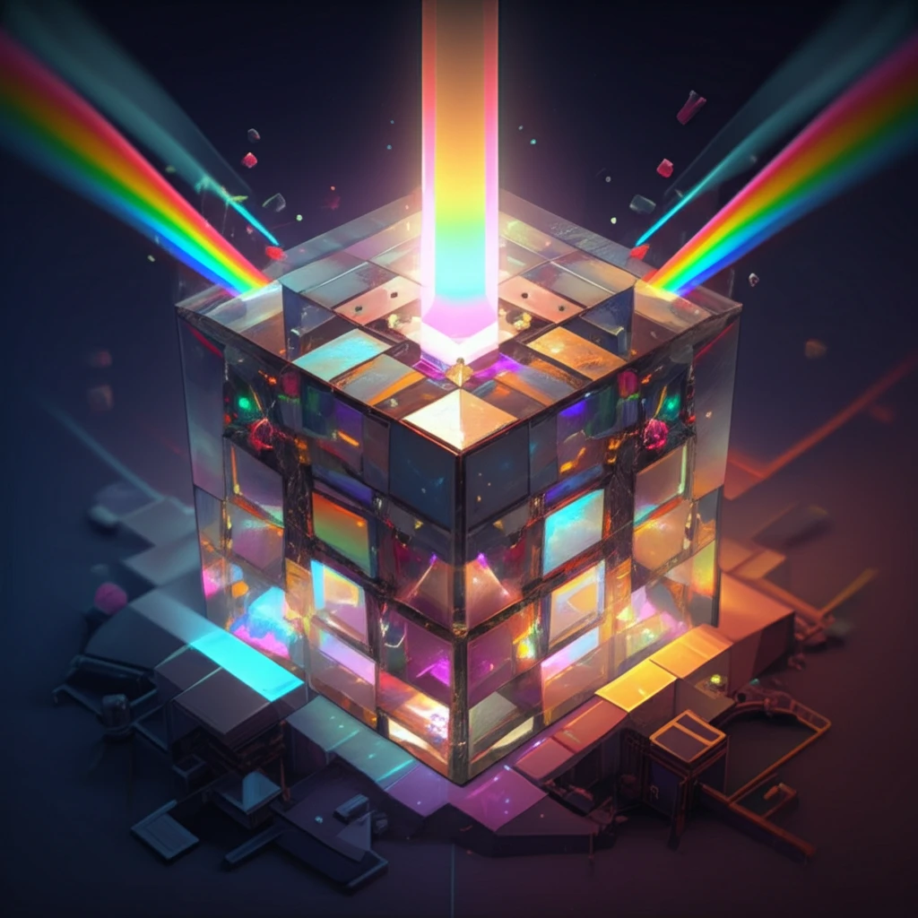 Light diffraction through a photonic crystal.