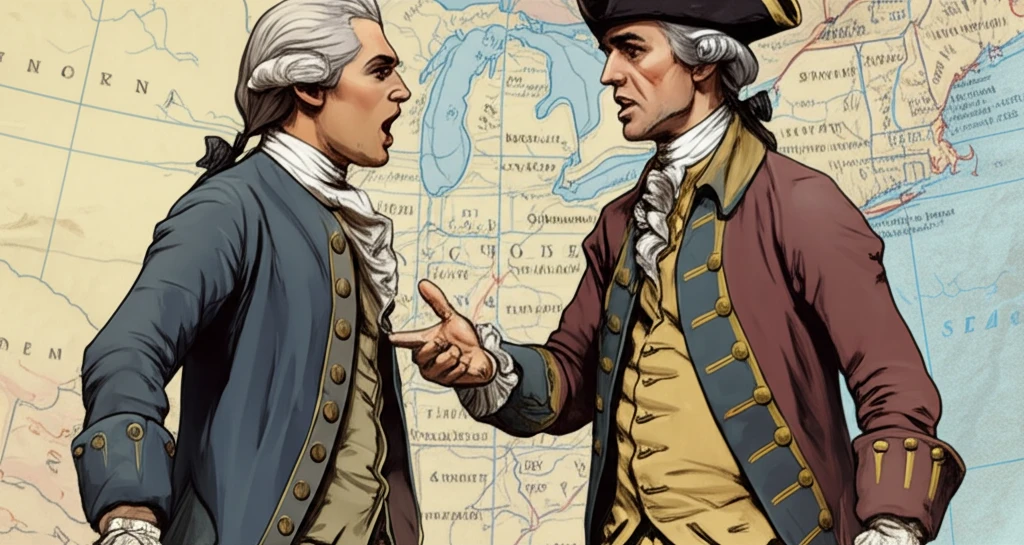 Colonial tax dispute illustration.