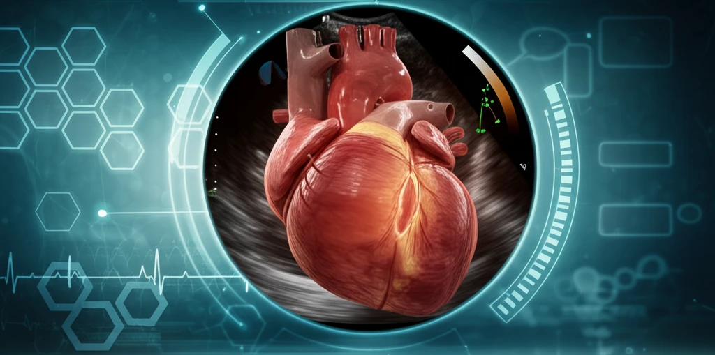 Glowing tricuspid valve within a heart, symbolizing advancements in cardiac health.