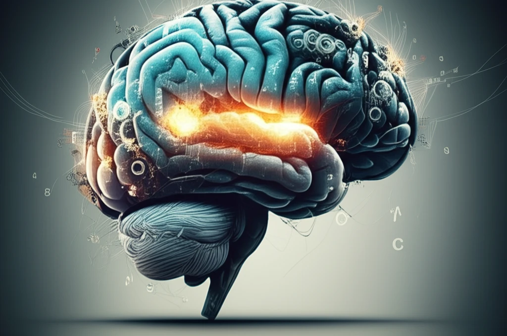 Brain with Glowing Gears