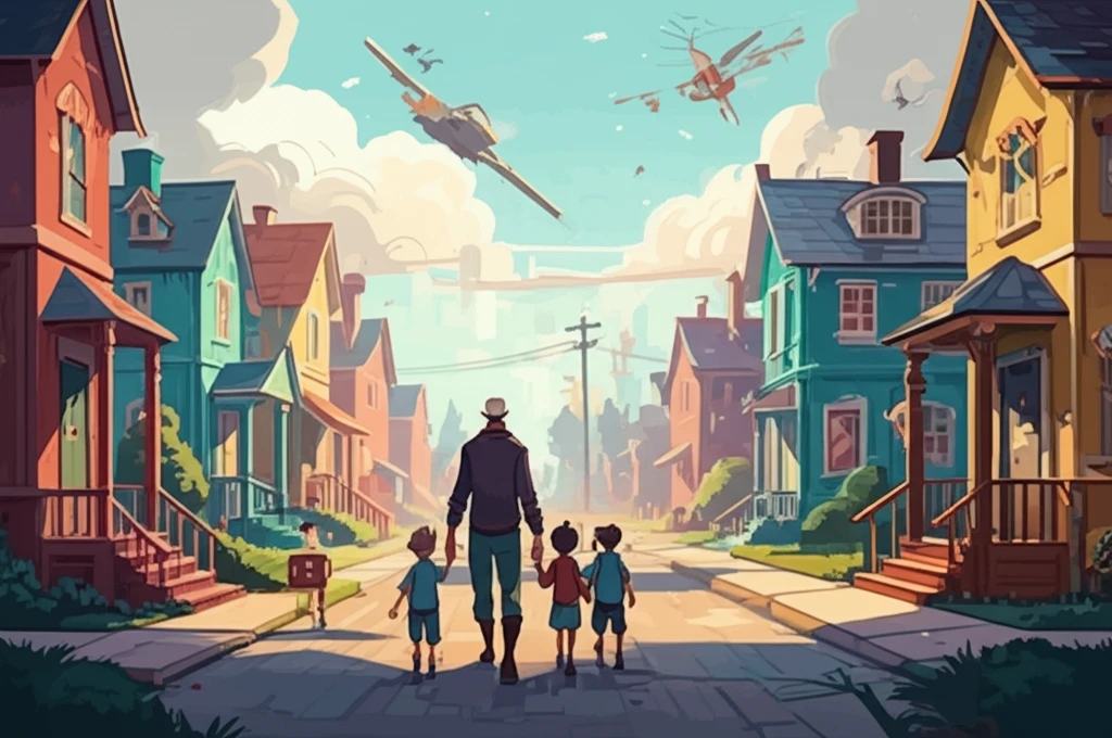 Diverse families moving into a vibrant, integrated neighborhood.