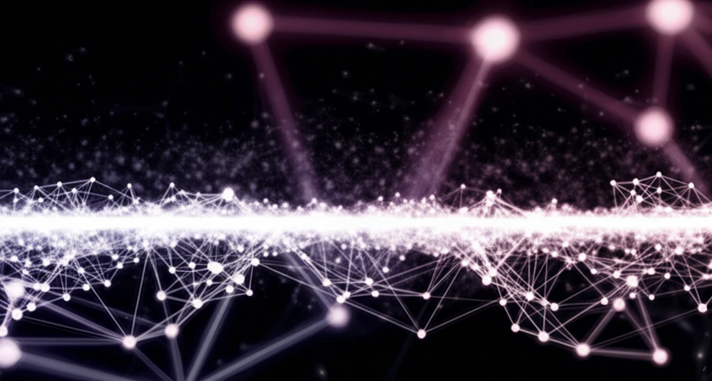 Surreal illustration of interconnected nodes in a stochastic network.
