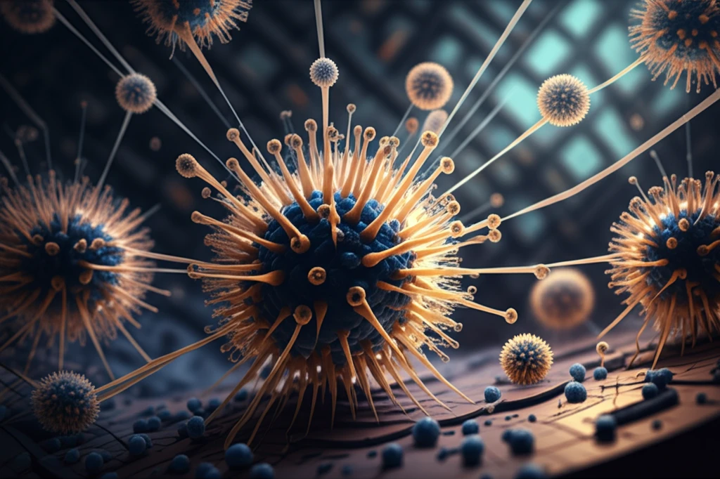 Microscopic cobalt oxide structures emitting electrons