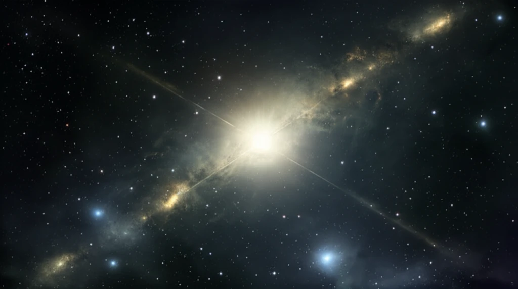 Massive star illuminating a cloud of gas and dust, where newborn stars formed.