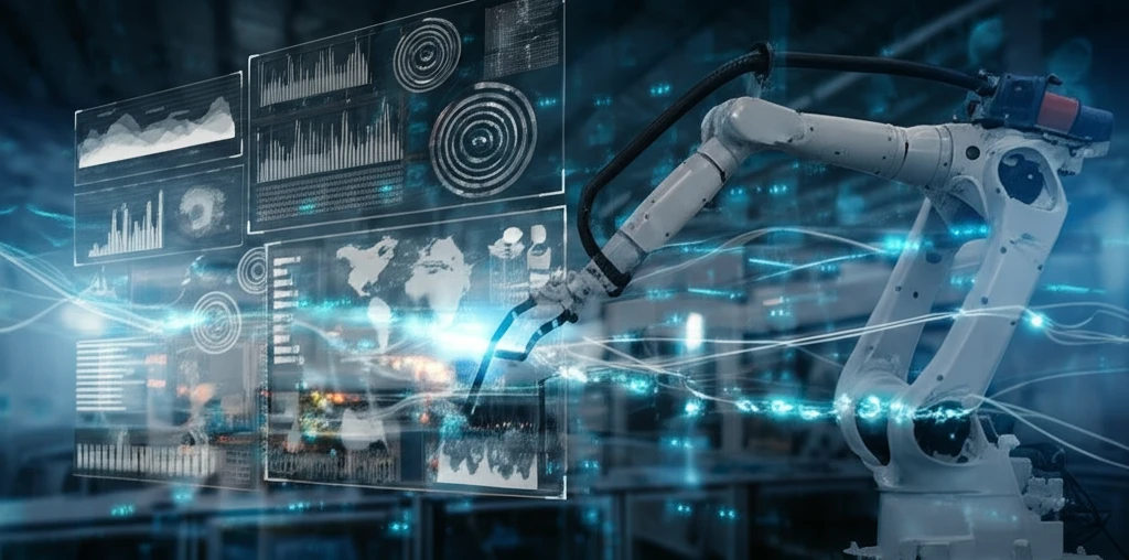 Industrial robot arm with cloud data streams
