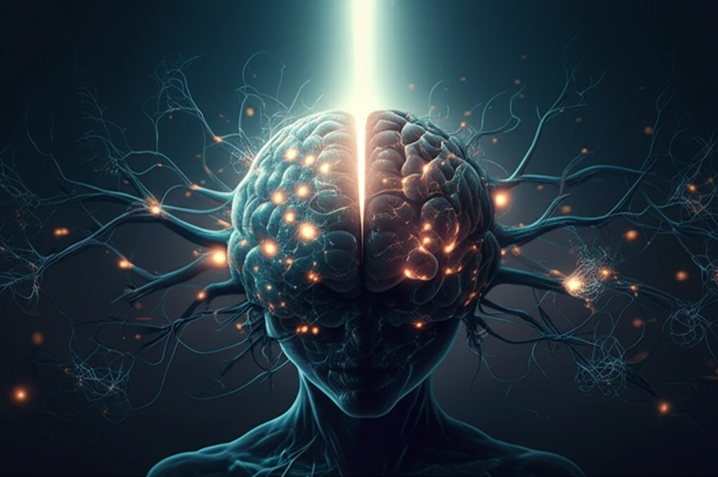 Illustration of neural pathways dimming in brain