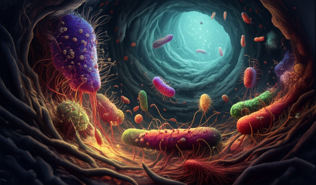 A thriving gut microbiome in an oxygen-free environment.