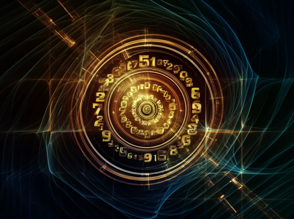 Abstract illustration of numerical patterns and the golden ratio.