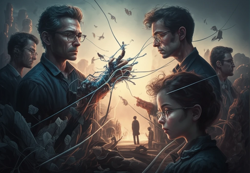Diverse social network illustration showing strong and weak connections.