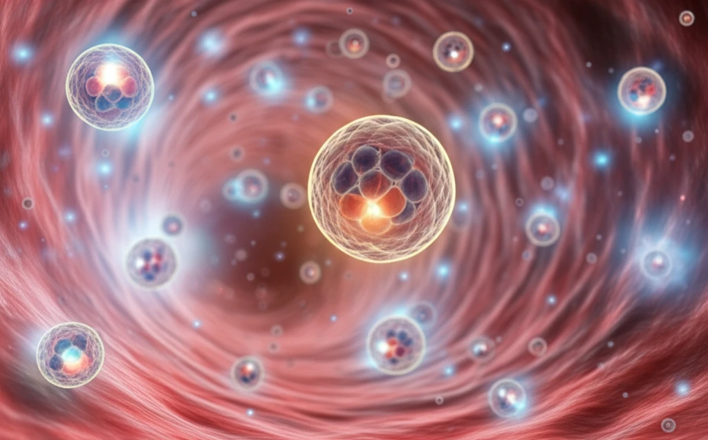 Microscopic view of loratadine molecules being encapsulated in glowing glycerin nanoparticles.