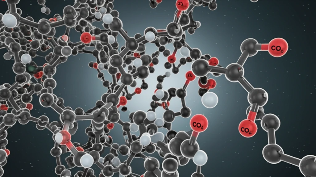 Surreal illustration of mesoporous silica transforming CO2 into cyclic carbonates.