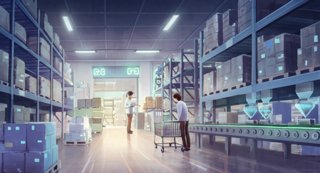 Conceptual illustration comparing EOQ and JIT inventory systems.