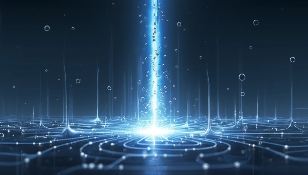 Electric field separating oil droplets from water