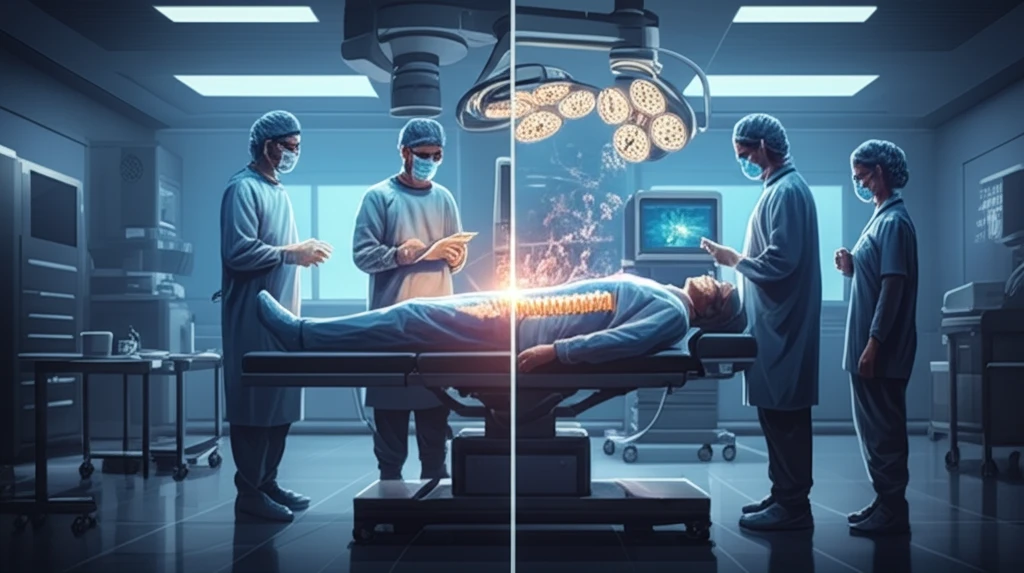 Choice between spinal and general anesthesia