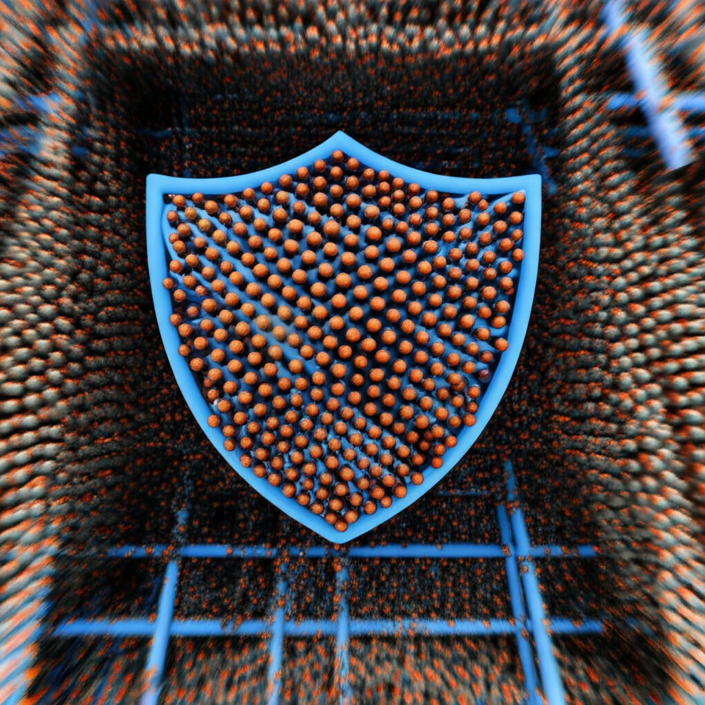 Illustration of MXene composite absorbing microwave radiation.