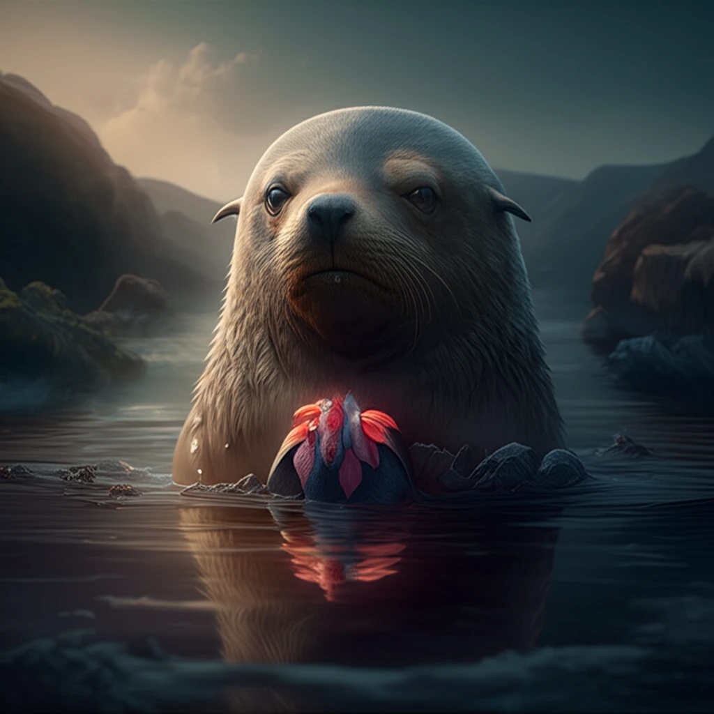 South American fur seal with unique petal-shaped glans penis