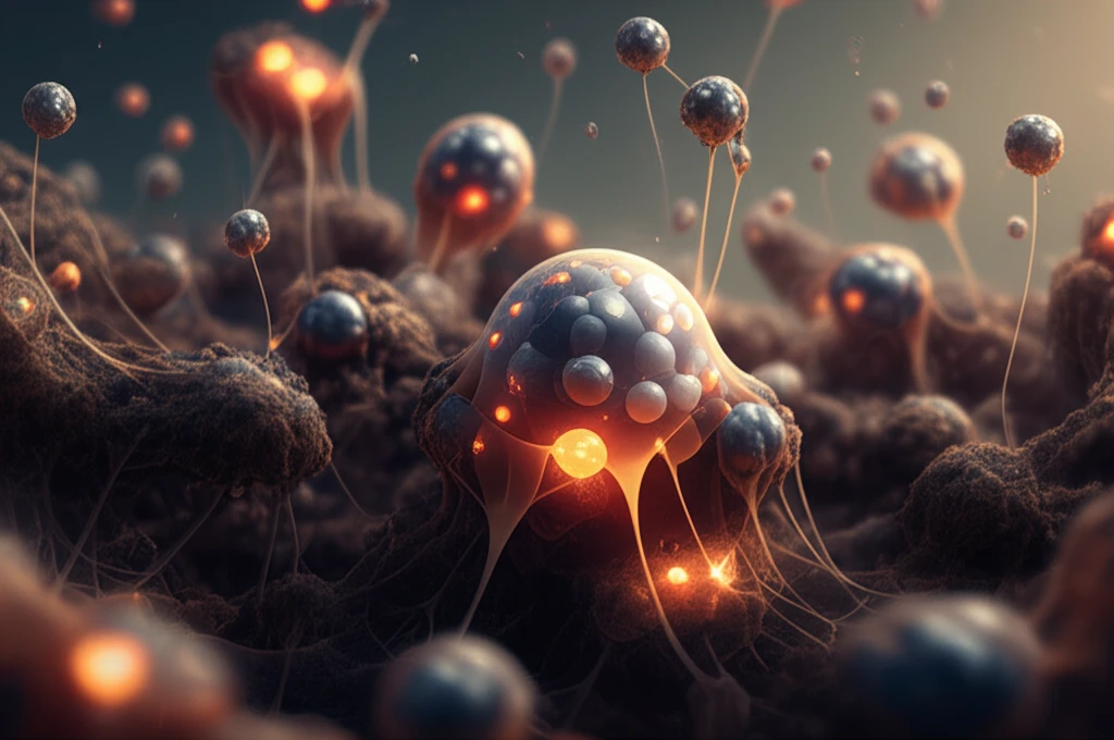 Soil particles trapping carbon molecules